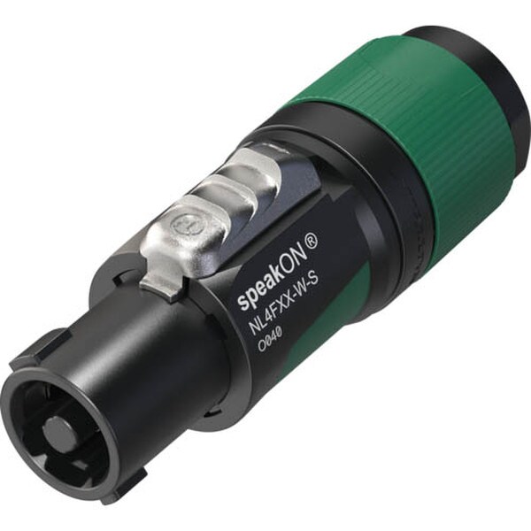 Main product image for Neutrik NL4FXX-W-S Speakon 4-Pole Cable Connector Green 6 to 12mm Dia. Cable092-2288